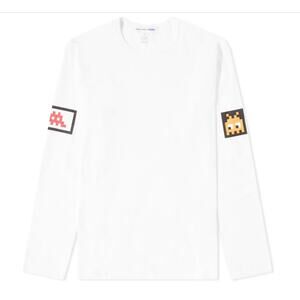 Comme des Garçons SHIRT Long Sleeve Invader Graphic T-Shirt